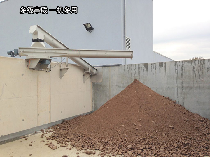 污泥輸送可多級串聯(lián)式安裝，超長間隔輸送物料